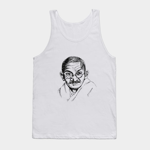 Gandhi portrait Tank Top by rachelsfinelines